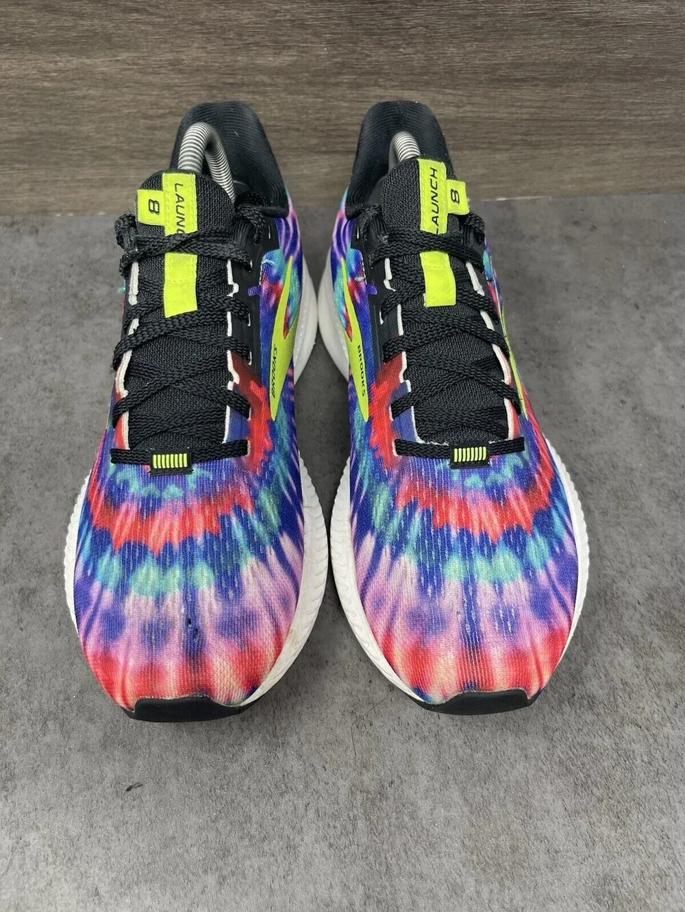 Brooks Launch 8 Run Happy Tie Dye Size 9 Womens Multicolor Running Shoes